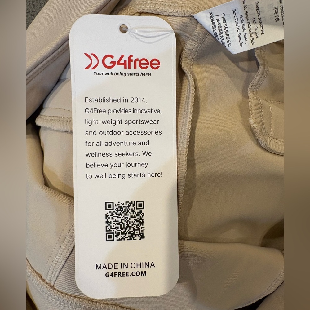 NWT G4Free Sz L EverGoing Loose High-Waist Business Casual Pants Light Khaki Tan - Picture 13 of 14